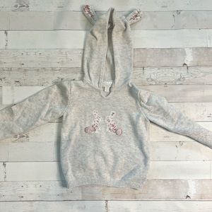 Girls Little White Company Hooded Spring Sweater